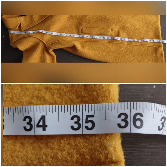 J. Crew Daphne Topcoat in Italian Boiled Wool in Yellow Color Size 12 Coat - Picture 7 of 16